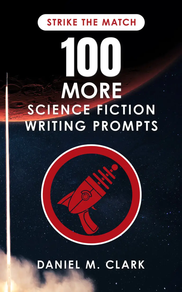 The cover of the "100 More Science Fiction Writing Prompts" ebook.